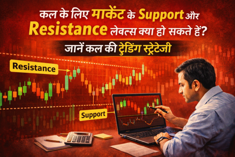 कल के लिए मार्केट के Support और Resistance लेवल्स क्या हो सकते हैं जानें कल की ट्रेडिंग स्ट्रैटेजी